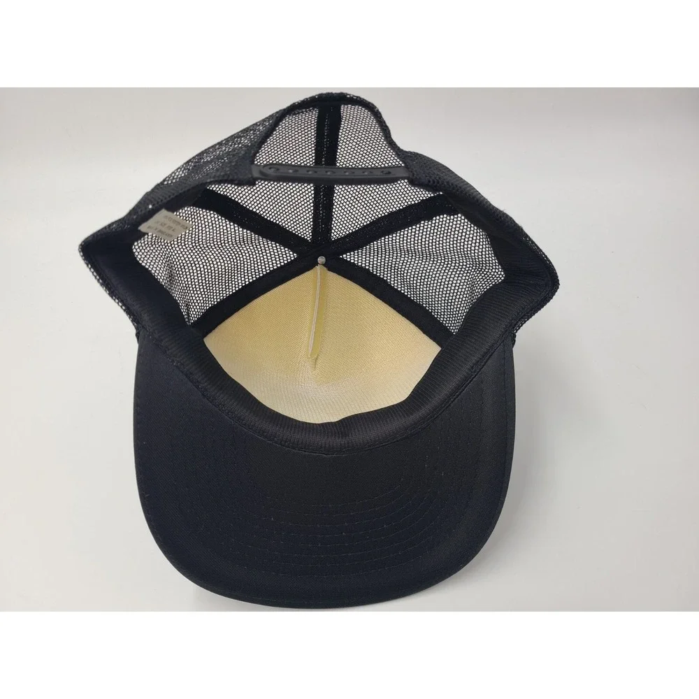 Vintage Bass‎ Fishing Mesh Trucker Snapback Hat Cap Outdoors Nature White Black